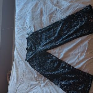 House of Harlow Black Sequin Pants Size 4